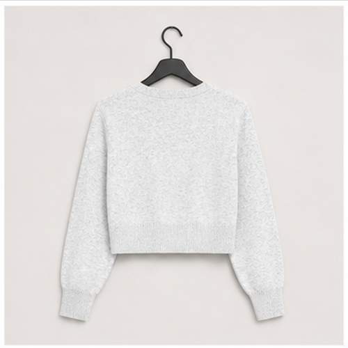 Cropped Cardigan Sweaters for Women Y2k Fall Fashion Clothes - back view