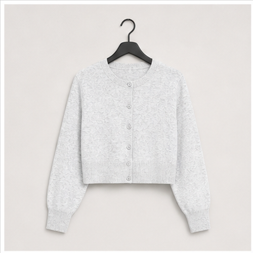Cropped Cardigan Sweaters for Women Y2k Fall Fashion Clothes - front view
