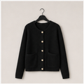 Women's Knit Cardigan Sweaters Fall Fashion Long Sleeve Open Front Button Down Trendy Casual Jacket Winter Clothes - front vi
